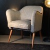 "Bebop" wool fabric armchair French design 50's