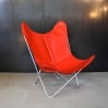 Butterfly AA red leather armchair edition Airborne by Jorge Ferrari Hardoy