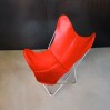 Fauteuil AA Airborne cuir rouge