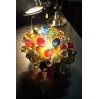 Lampe grappe en verre multicolore