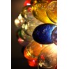 Lampe grappe en verre multicolore