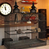 Antique Napoléon III double birds cage