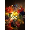 Lampe grappe en verre multicolore