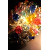 Lampe grappe en verre multicolore