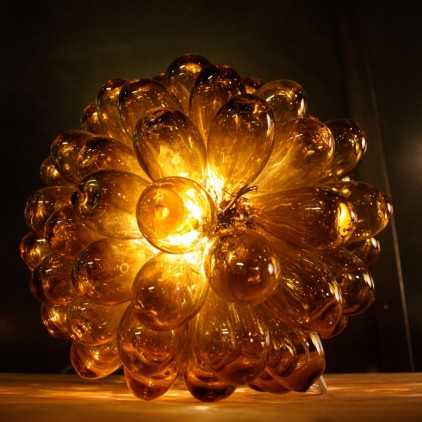 Lampe grappe de verre