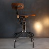 Chaise d'atelier métal et bois
