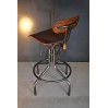 Chaise d'atelier métal et bois