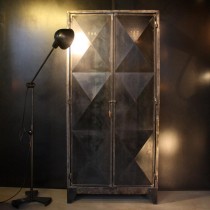 Industrial cabinet, prismatic folded doors