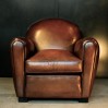 Leather "Oxford" Club armchair 1930 style