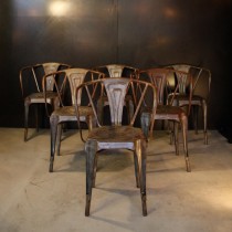Vintage stackable "Multipl's" french chairs circa 1950