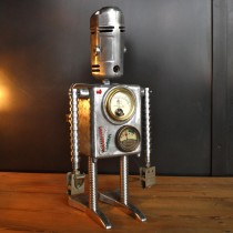 Recycled robot sculpture 