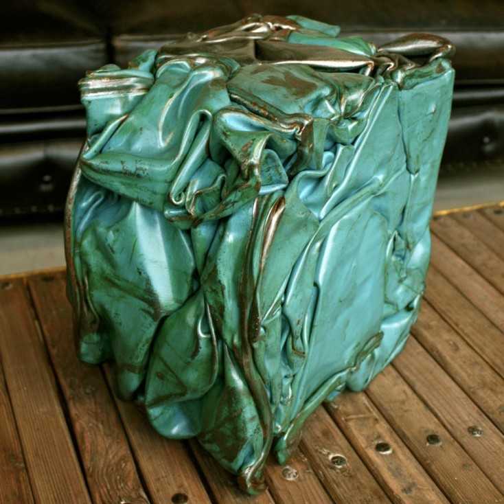 Compression métallique vert turquoise