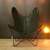 Butterfly AA braided leather armchair edition Airborne by Jorge Ferrari Hardoy