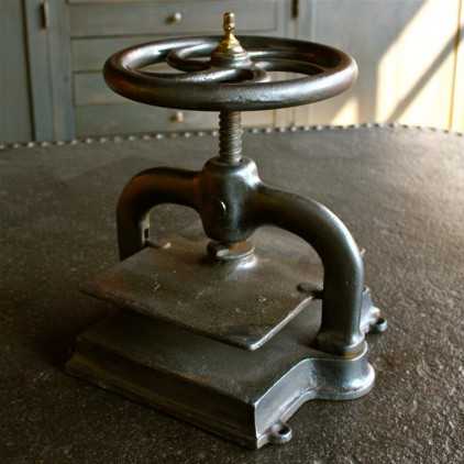 Vintage bookbinder press circa 1920