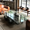 Industrial mine coffee table.