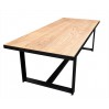 Table industrielle bois métal