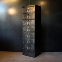 Metal lockers 1960, industrial filing cabinet with 7 flaps. 