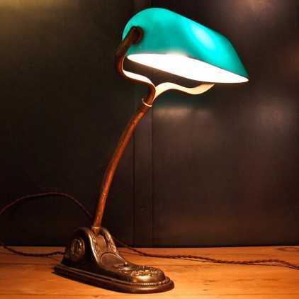Vintage "NIAM"french notary lamp circa 1930