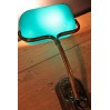 Lampe de notaire opaline verte