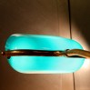 Lampe de notaire opaline verte