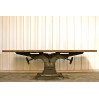 Table industrielle pied central en fonte