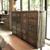 "Roneo" metal lockers 1950, industrial filing cabinet with 20 flaps.