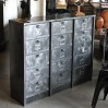 Strafor metal lockers 1930, industrial filing cabinet with 15 flaps.