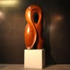 Mahogany sculpture "Les vents" by Julien Signolet