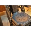 Chaise industrielle ancienne "Fibrocit" en métal 