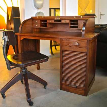 Mahogany roll top desk