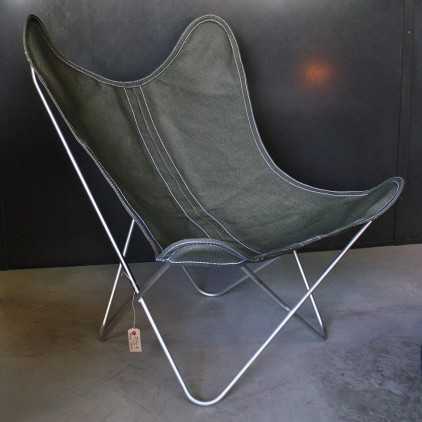 Butterfly AA linen armchair edition Airborne by Jorge Ferrari Hardoy