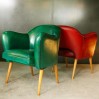 "Bebop" leather armchair French design 50's