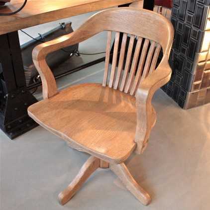 Oak desk chair made in USA circa 1940