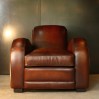 Leather "Bentley" Club armchair 1930 style