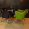 Fauteuil Bebop - Design années 50 - Vert absinthe