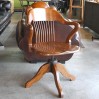 American antique oak Captains desk chair 1930