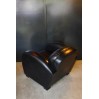 Fauteuil Club "Roadster" cuir noir