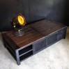 Custom industrial coffee table metal and wood.