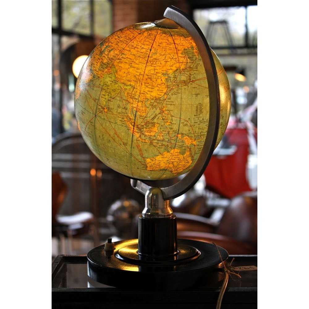 Globe terrestre Mappemonde éclairante vintage années 60 - BOLIS éditeur  Italy