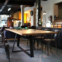 Custom industrial dining table 