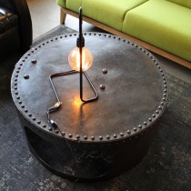 Industrial riveted coffee table