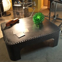 Industrial coffee table (riveted metal)