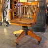 American antique oak Captains desk chair 1930