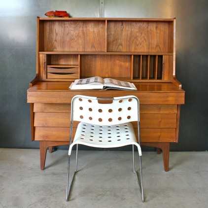 Vintage danish teak office desk cabinet
