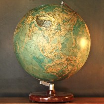 English vintage "Philips" raised relief earth globe 