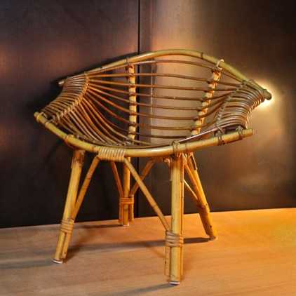Bamboo rattan child chair by Abraham and roll