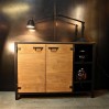 Industrial cabinet workshop type metal/wood