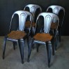 Old industrial chairs "FIBROCIT" original wood seats Belgium