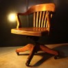 French industrial chair high model "Bienaise" wood and metal