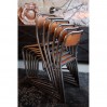 Set of 6 stackable old  school chairs circa 1950